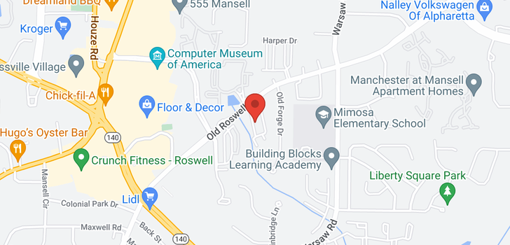 map of 875 Old Roswell Road Unit G100 & G200